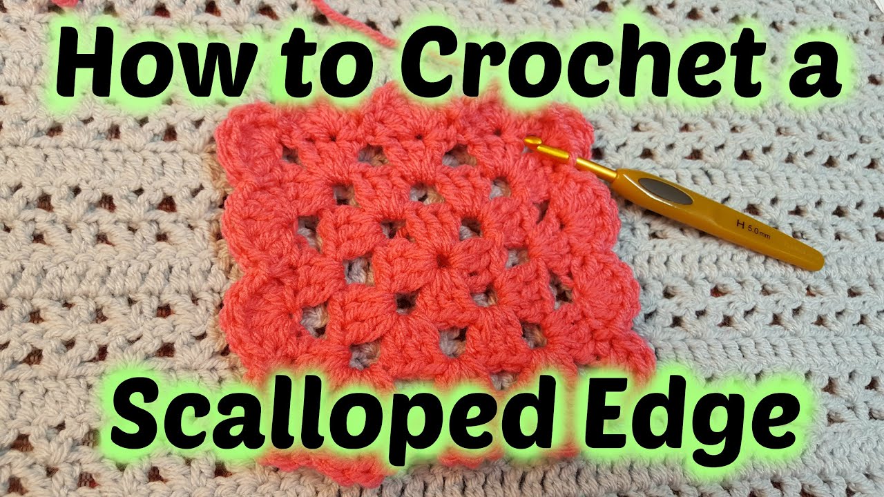 How to Crochet a Blanket Edge - Scalloped Edge — still from the Poochie Baby video tutorial