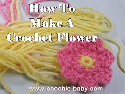 How To Crochet A Flower — still from the Poochie Baby video tutorial