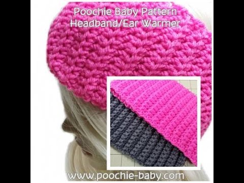 Make this Easy Crochet Headband/Ear Warmer — still from the Poochie Baby video tutorial