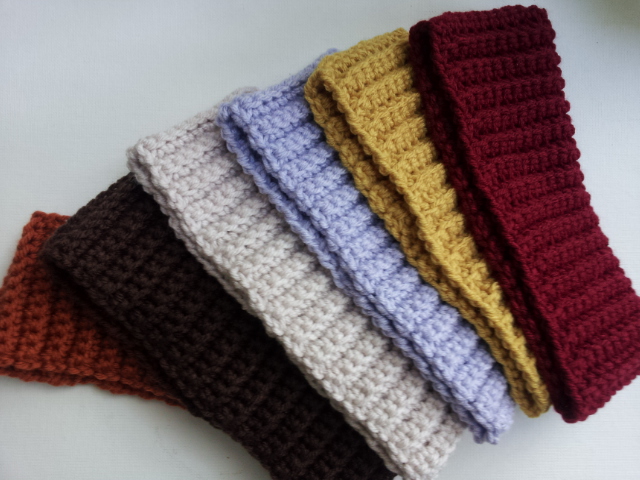 Ribbed Crochet Headband — finished piece, photo from the original Poochie Baby blog post